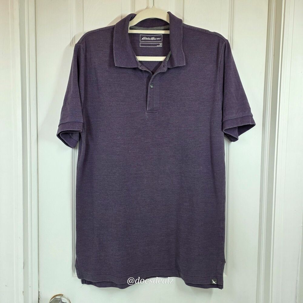 Eddie Bauer Men's Purple Polo Shirt Size M